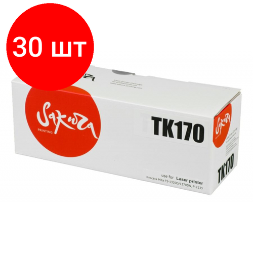 Комплект 30 штук, Картридж лазерный Sakura TK-170 чер. для Kyocera FS-1320D sakura картриджи комплектом совместимые сакура sakura satk5215 cmyk tk 5215y tk 5215m tk 5215c tk 5215k