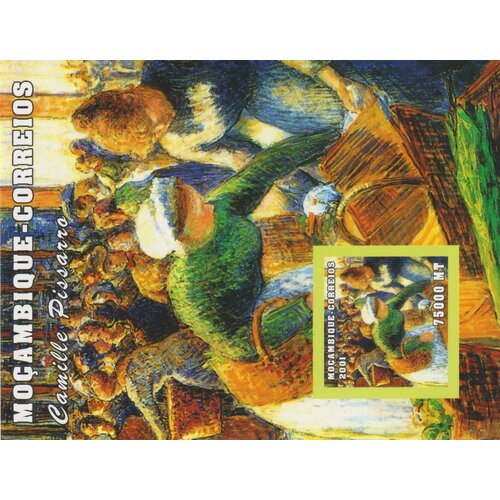 Почтовые марки Мозамбик 2001г. Картины Картины, Искусство MNH