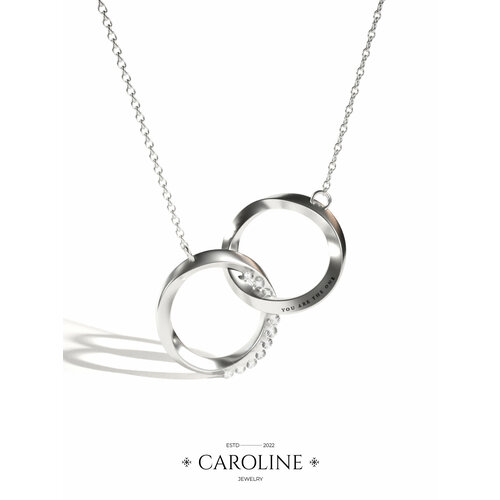 фото Колье caroline jewelry, длина 45 см., серебряный