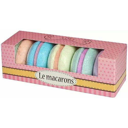 идеальные macarons Игра в ванной Набор шипучей соли для ванн Le makarons 250г (5шт)