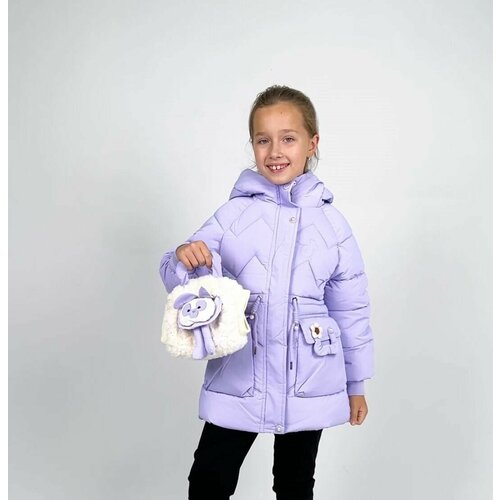 фото Парка куртка детская, размер м, фиолетовый stjt style