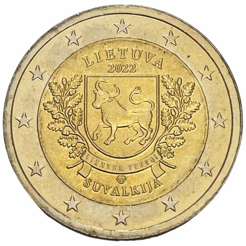 Литва 2 евро 2022 г. (Литовские этнографические регионы - Сувалкия) (Из ролла) памятная монета 2 евро сувалкия литва 2022 г в монета в состоянии unc