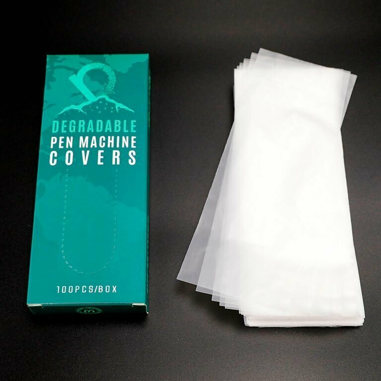 Барьерная защита на тату машинку ручку AVA PEN MACHINE COVERS DEGRADABLE 100 шт — фото 1