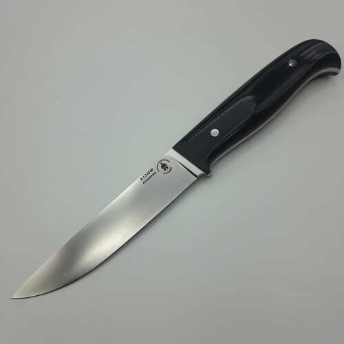 Нож туристический охотничий, цельнометаллический, сталь Х12МФ кованая, накладки G-10