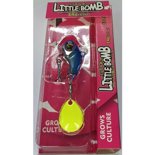 Теил-спиннер Little Bomb GROWS CULTURE 14гр / tail spinner - блесна для рыбалки на форель, жереха, окуня, язя, голавля, щуку / комбинированная приманка