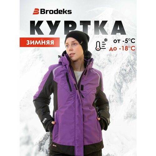 фото Куртка brodeks, размер 50, фиолетовый