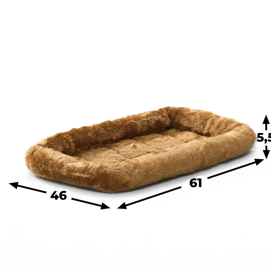 Лежанка для собак MidWest Pet Bed меховая, цвет: серый, 61*46 см - фото №5