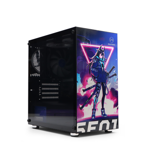 Корпус Mastero Anime City Case mATX, Mini-Tower, без БП черный (MST-GCM-01-ACC) утеплитель для двигателя airline стеклоткань 130x90cm white acc 01