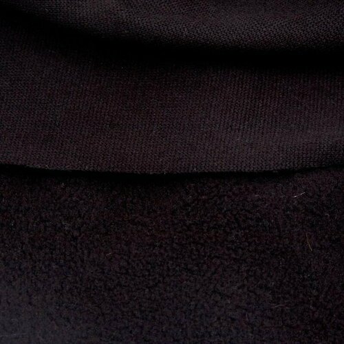 Флис односторонний цвет черный 1 м, антипиллинг, плотность 130 гр/м2 для рукоделия, шитья (100х150 см) Любой метраж одним отрезом
