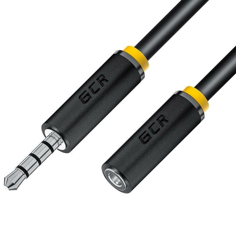 Greenconnect jack 3,5mm (m) - jack 3,5mm (f) 3.5 0.15м черный