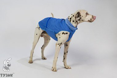 Тузик Попона для собак, теплая, №4, длина спины 45 см, обхват груди 50 см, обхват шеи 41 см, зима