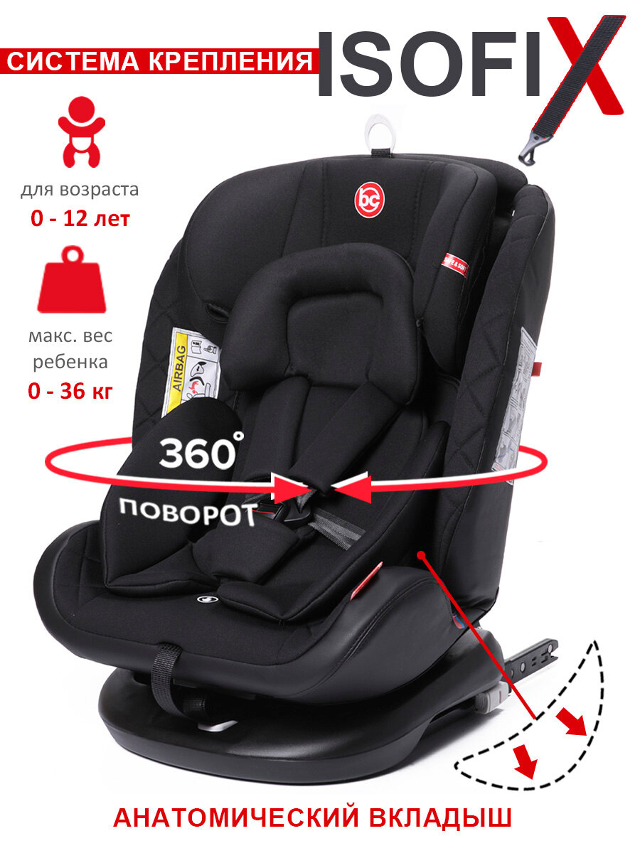 Удерживающее устройство Babycare Shelter ISOFIX гр. 0+/I/II/III черный