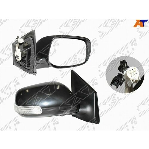 фото Зеркало toyota corolla 10-13 правое регул, обогрев, поворот, склад-е, 9 конт sat st-16-0082