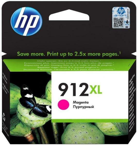 Картридж струйный HP 912 3YL82AE пурпурный (825стр.) для HP OfficeJet 801x/802x