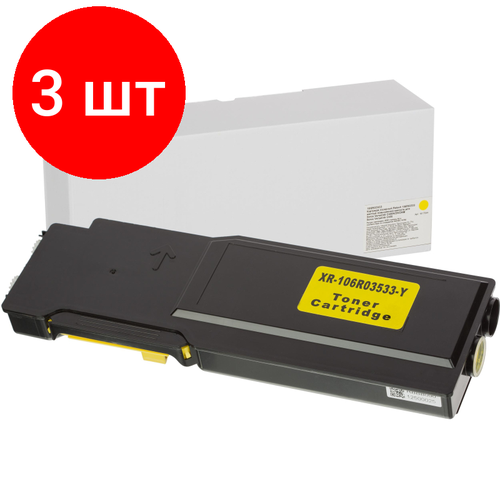 Комплект 3 штук, Картридж лазерный Retech 106R03533 жел. пов. емк. для Xerox C400/C405 тонер xerox 106r03533