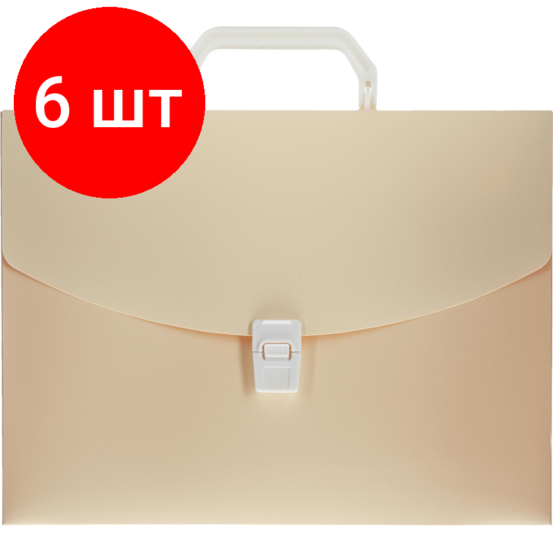 фото Комплект 7 штук, Папка-портфель 1 отделение А4 Attache Акварель желтый