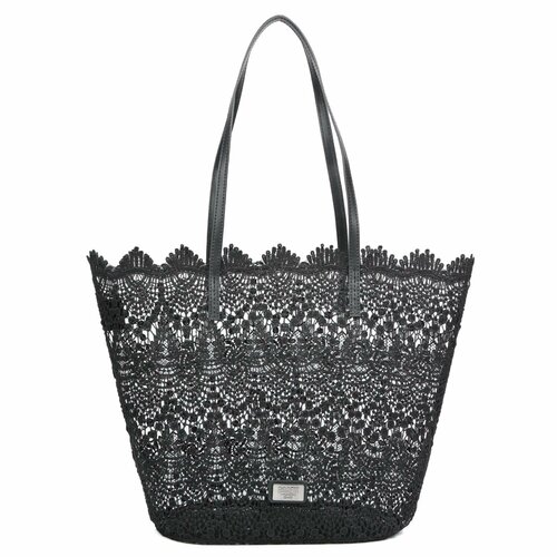 фото Сумка пляжная fabretti wrf3-2, фактура вязаная, черный