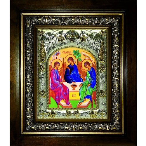 Икона Святая Троица, в деревяном киоте икона святая троица в киоте