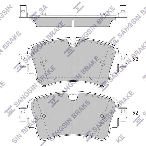 Колодки задние Audi A4 (B9), Q7 (4M) 2015-, Q5 2017- SP4112 sangsin 1шт