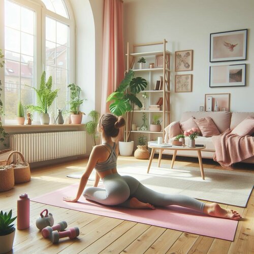 фото Коврик для йоги 3мм розовый yoga mat