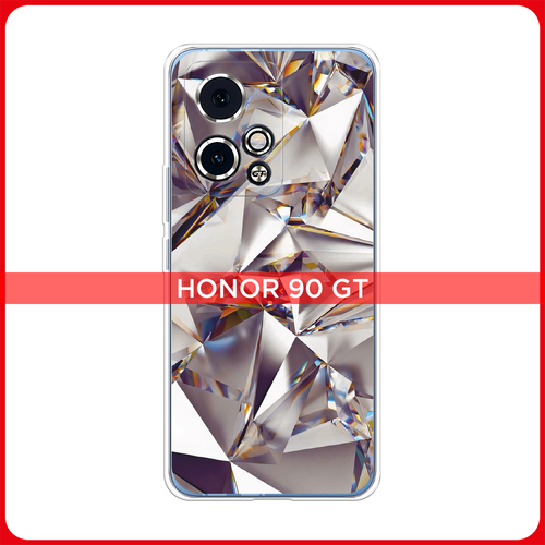 Силиконовый чехол на Honor 90 GT / Хонор 90 GT Бриллианты силиконовый чехол на honor 90 gt хонор 90 gt белая корона на черном фоне