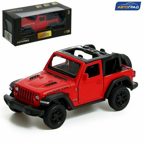 Машина металлическая JEEP WRANGLER, 1:32, инерция, цвет матовый красный 9471867