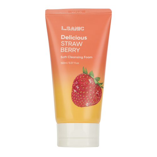 Очищающая пенка для умывания с экстрактом клубники L.Sanic Delicious Strawberry Soft Cleansing Foam крем для умывания lsanic пенка для умывания очищающая с экстрактом клубники delicious strawberry soft cleansing foam