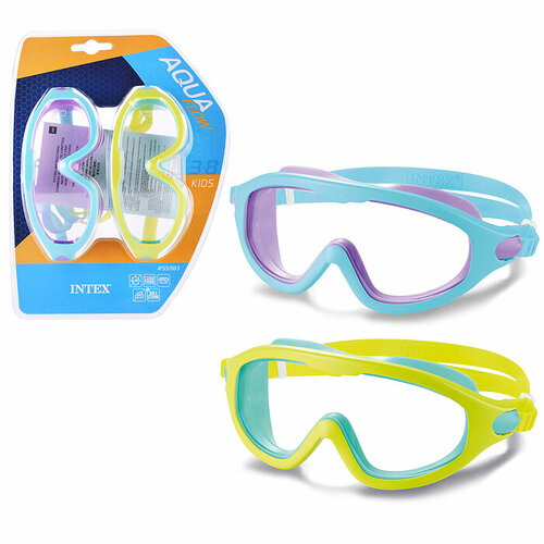 фото Маска для плавания "kids swim masks" 3- 8 лет, 2 цвета, 55983 intex