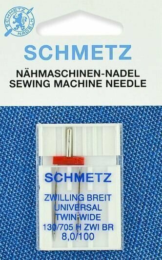 Иглы Schmetz двойные универсальные № 100/8 1 шт. 130/705H-ZWI