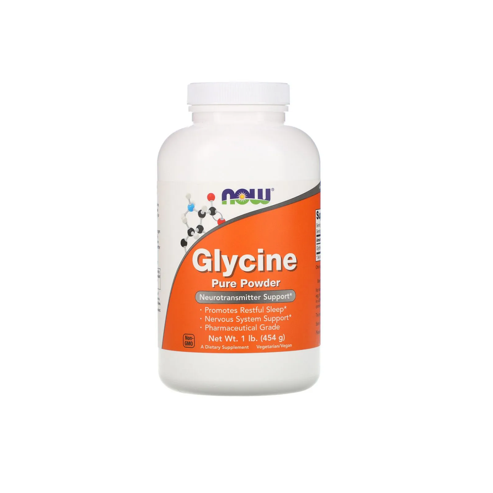 Аминокислота NOW Glycine Pure, нейтральный, 454 гр.