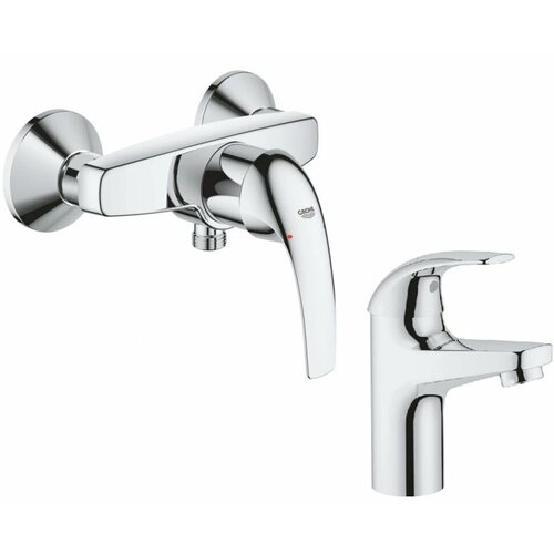 Комплект смесителей Grohe BauCurve 23631000 + 32848000 смеситель для кухни grohe blue pure baucurve 31723000 40404001 65508001 119709