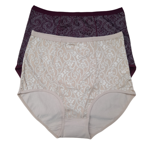 фото Трусы little world of alena, 2 шт., размер 8xl, бежевый, бордовый