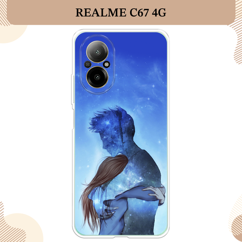 Силиконовый чехол Влюбленная пара небо на Realme C67 4G / Реалми C67 4G силиконовый чехол влюбленная пара небо на realme xt реалми xt