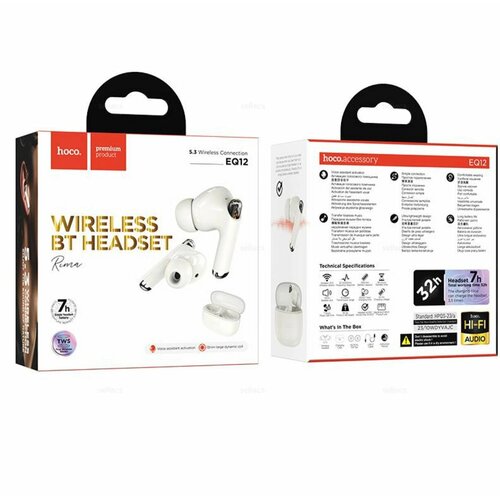 Беспроводные наушники Hoco EQ-12 Белый 1400₽