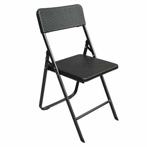 Стул складной пластиковый с имитацией плетения 3798₽