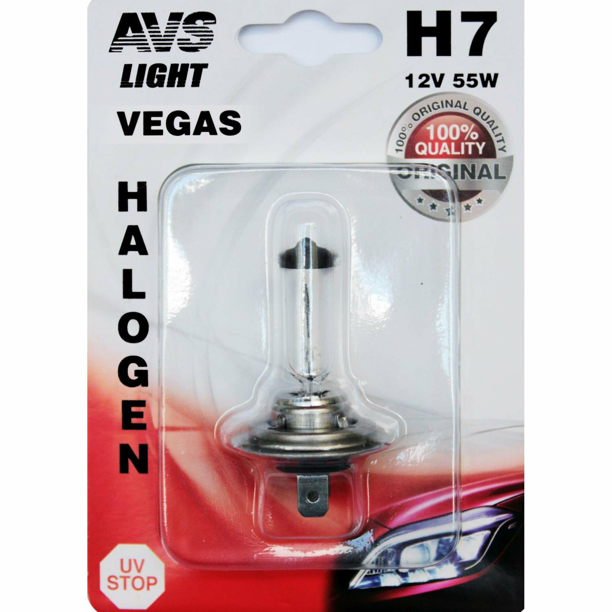 Лампа галогенная H7 12В 55 Вт PX26d AVS Vegas