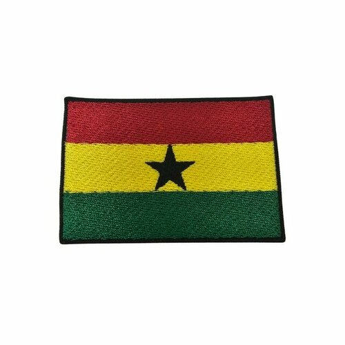 Нашивка шеврон патч, Флаг Ганы , размер 80х55 мм