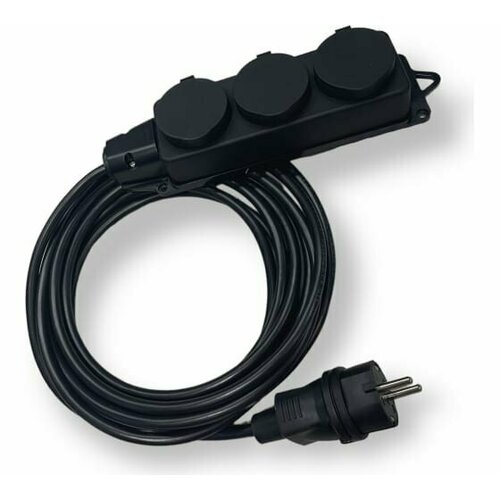 Силовой удлинитель с заземлением серии iCONNECT ПВС 3х1, 5 мм 3 гнезда IP44 ГОСТ 3 м iTOK