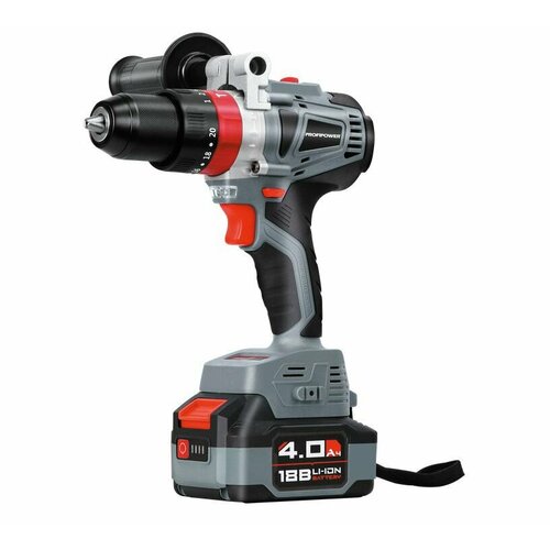 Дрель - шуруповерт аккумуляторная PROFIPOWER MKDHP-18V бесщеточная ударная E0087 Li-ion-2шт 40Ач 80Нм ЗУ кейс 1288500₽