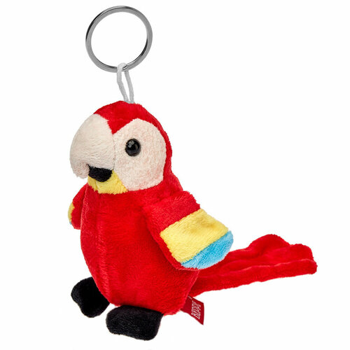 Мягкая игрушка BEPPE с подвесом Попугай красный 11 см