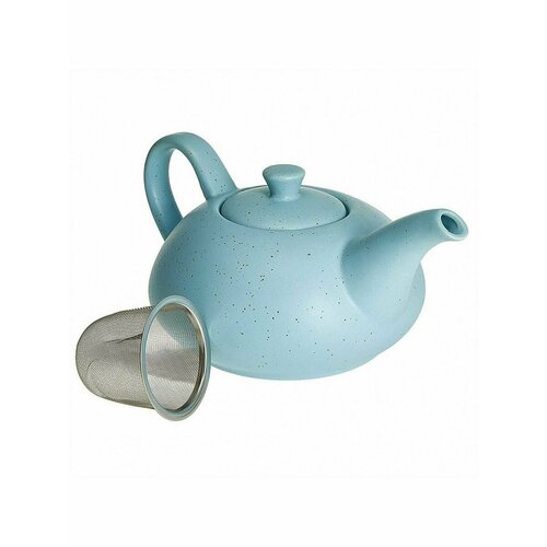 Ф19-114R Заварочный чайник с фильтром : 1100мл, голубой (12)
