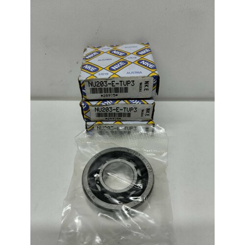 Подшипник NU203-E-TVP3 размер 17х40х12 мм бренд NKE Австрия