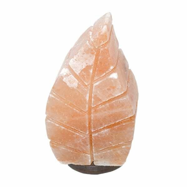 Лампа Sims-2 Barry Leaf, настольная, оранжевая, дерево, каменная соль — фото 1