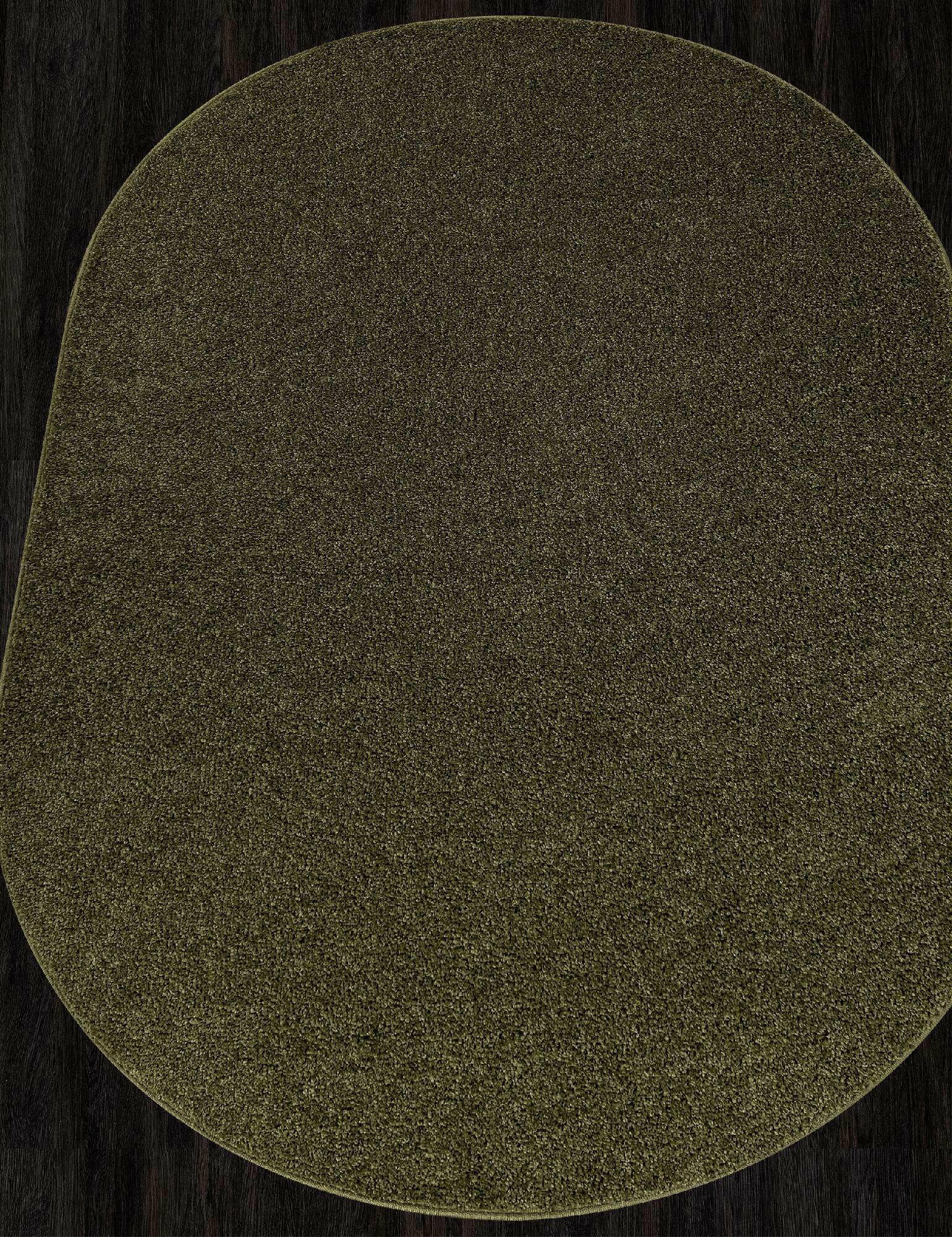 фото Ковер россия Ковер Овальный на пол в спальню в гостиную 150х300 см однотонный ворс 18 мм шегги 388293