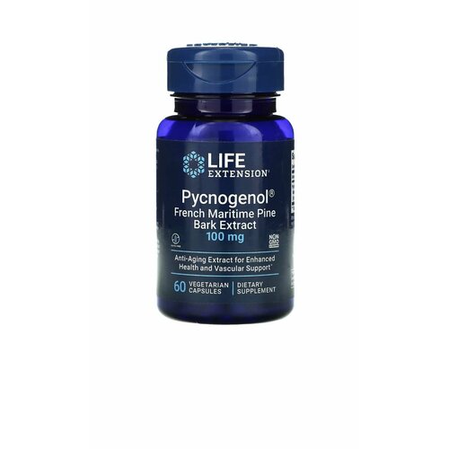 Пикногенол Экстракт Коры Французской Приморской Сосны LIFE EXTENSION Pycnogenol French Maritime Pine Bark Extract 100 mg 60 капсул