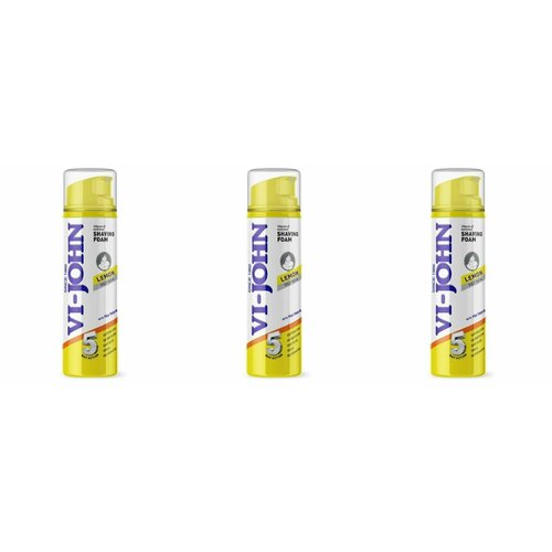 VI-JOHN Пена для бритья Классик для жирной кожи, 200 мл, 3 шт.