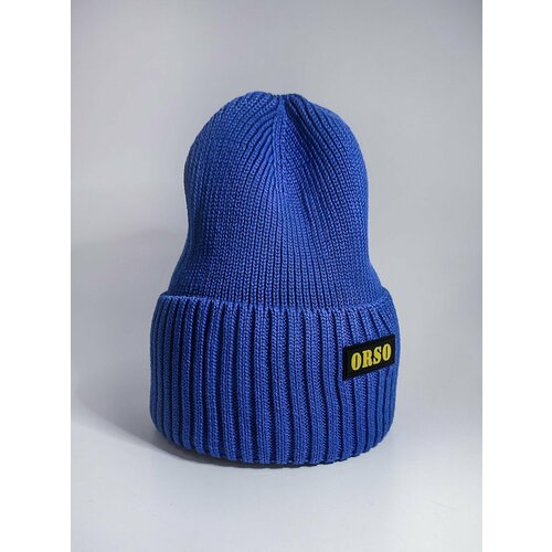 фото Шапка бини orso bianco, размер 54, синий