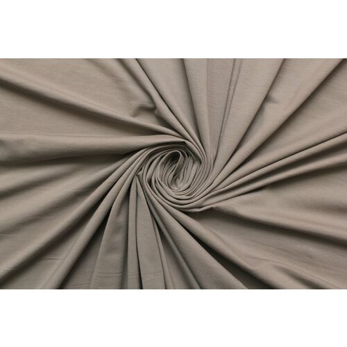 Ткань Трикотаж-стрейч бежево-серый, ш142см, 0,5 м