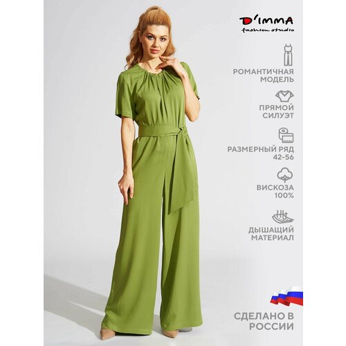 фото Комбинезон d'imma fashion studio , размер 48 , зеленый