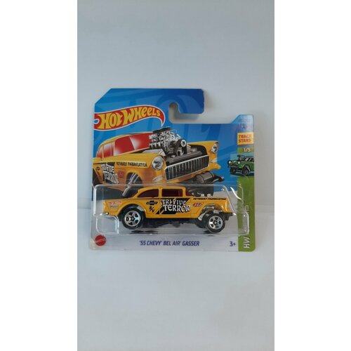 Машинка коллекционная Hot Wheels 55 CHEVY BEL AIR GASSER Mattel 5785/N3758/C4982/N2799/41 машинка hot wheels hw gassers 55 chevy bel air gasser hkk26 n521